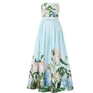 NISSA Blue Corset Style Hydrangea Gown Size 4